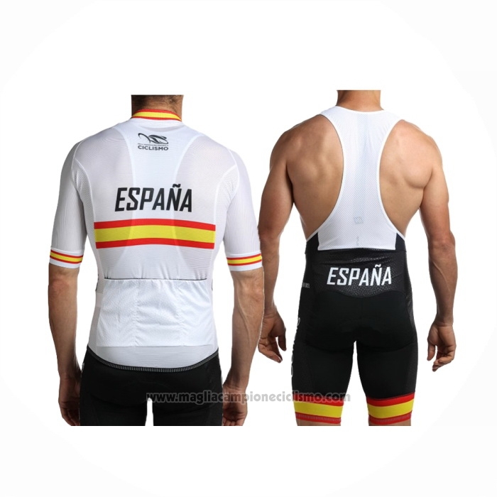2024 Abbigliamento Ciclismo Cofidis Bianco Manica Corta e Salopette